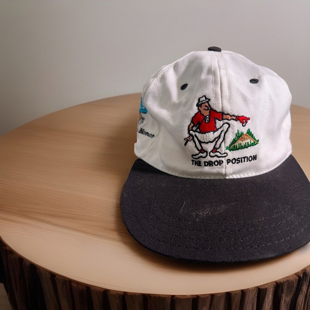 Vintage Brett Ogle's Ethics & Honor The Drop Position Relief White Golf Cap Hat